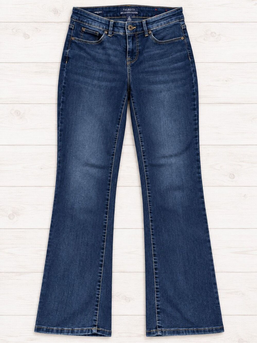 Talbots Simply Flattering Jeans Women’s 4 Curvy Barely Boot Dark Wash Stretch